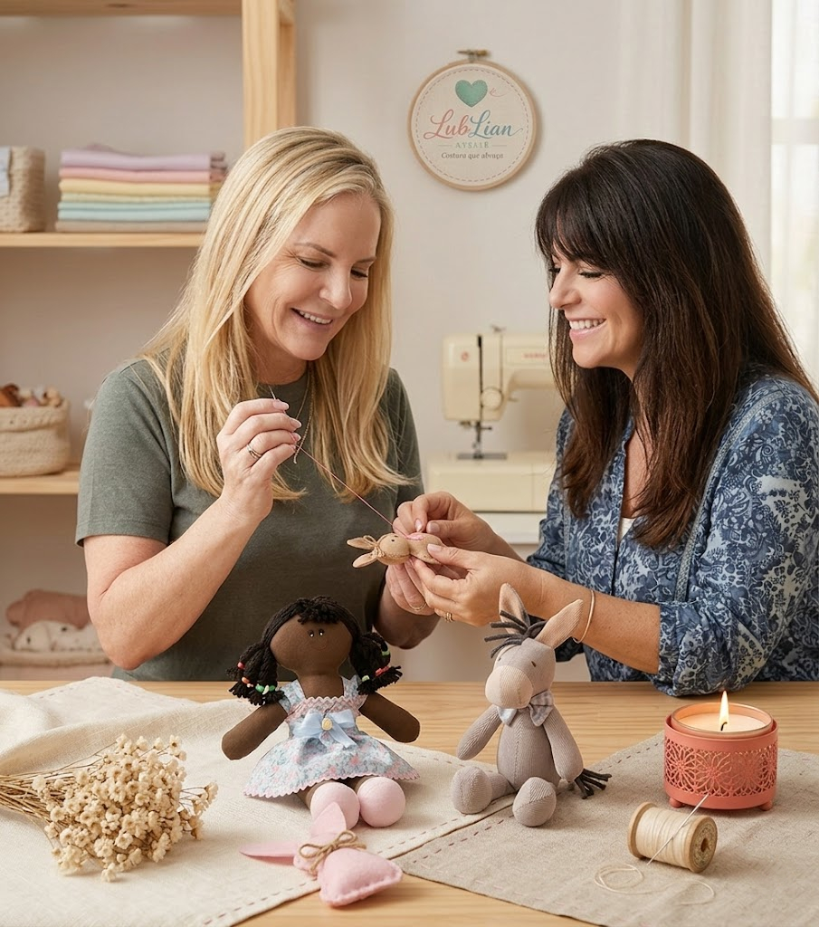 Márcia e Rosemeire no Ateliê